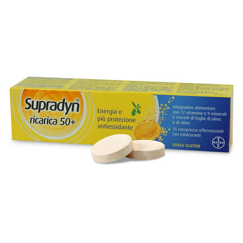 Bayer - Bayer Supradyn Ricarica 50+ Multivitaminico - 15 Compresse Effervescenti