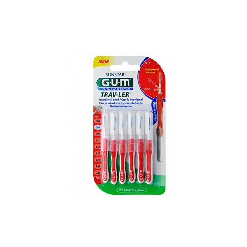 Gum - Sunstar Italiana Gum Trav-ler 0,8 Scovolino Promo 4 + 2 Pezzi