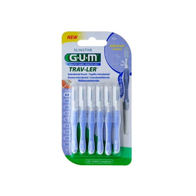 Gum - Sunstar Italiana Gum Trav-ler 0,6 Scovolino Promo 4 + 2 Pezzi
