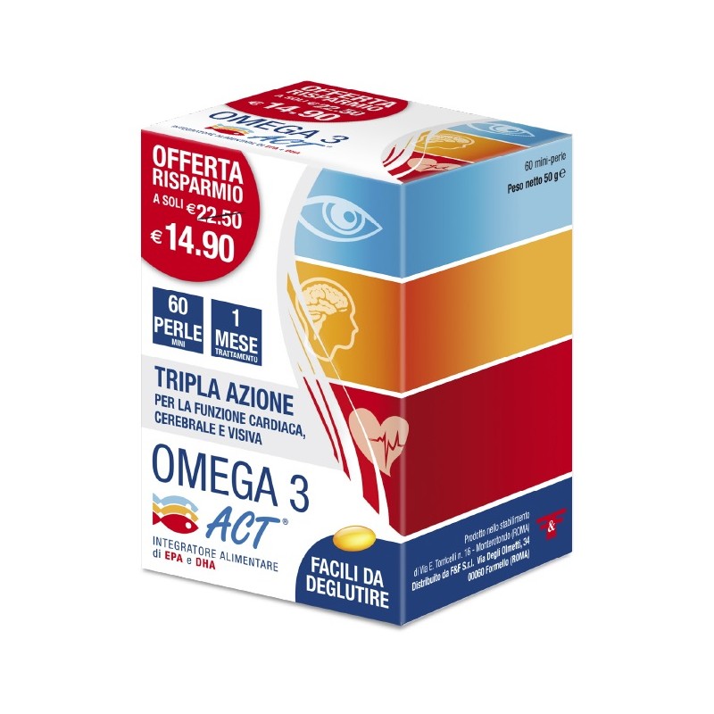 Linea Act - F&f Omega 3 Act 540mg + Vitamina E 60 Perle Mini
