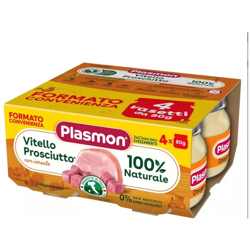 Plasmon - Plasmon Omogeneizzato Vitello - Prosciutto 4 X 80 G