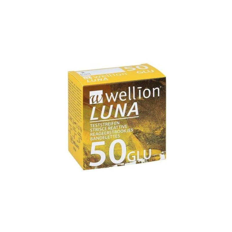 Wellion - Med Trust Italia Wellion Luna 50 Strips Strisce Per Misurazione Glicemia