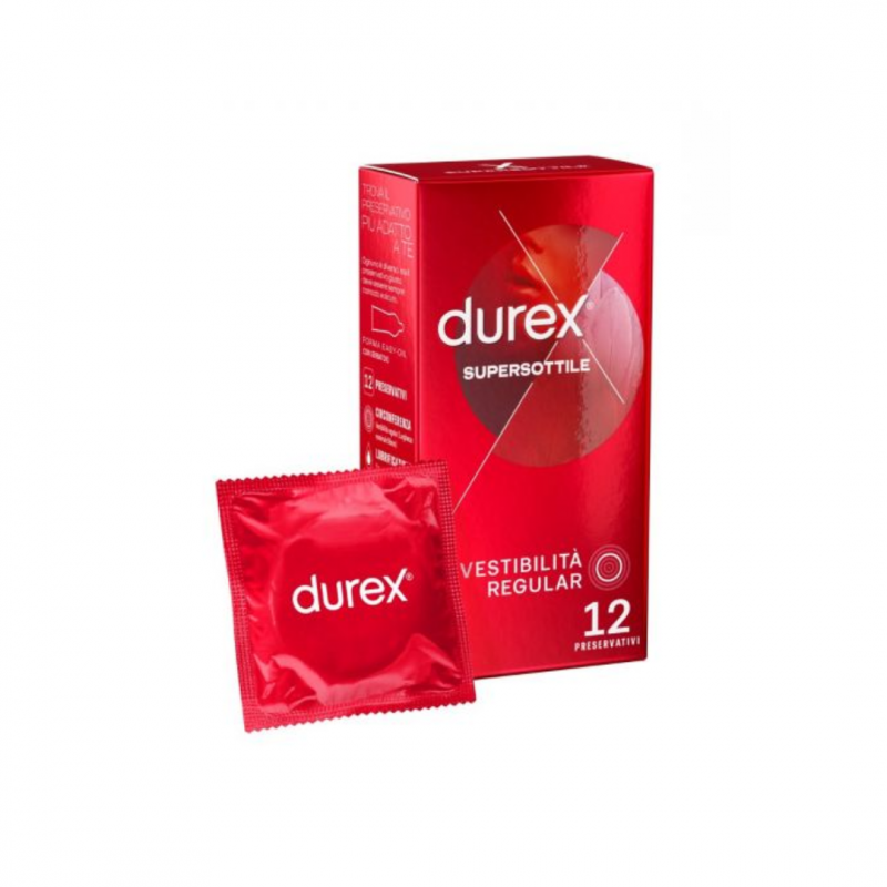 Reckitt Benckiser - Durex Supersottile Vestibilità Regular - 12 Pezzi