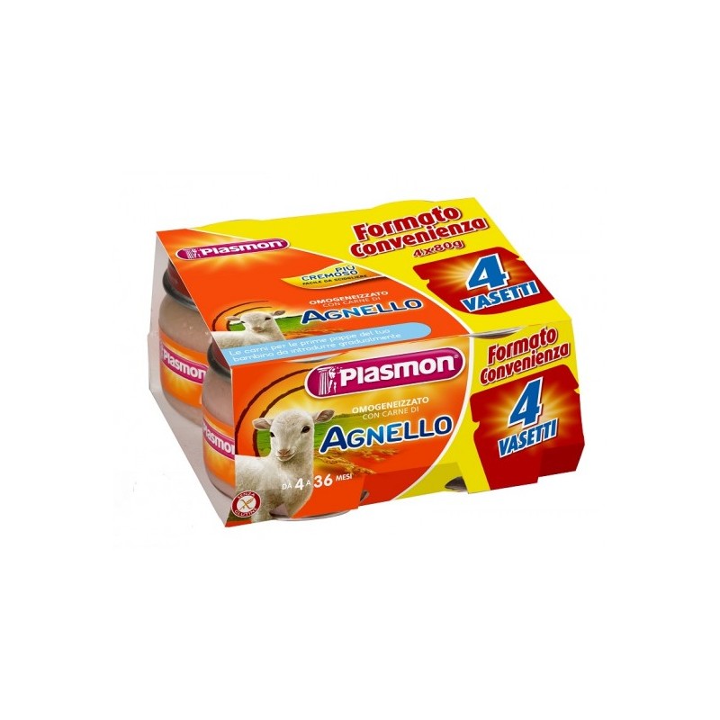 Plasmon - Plasmon Omogeneizzato Agnello 4 X 80 G