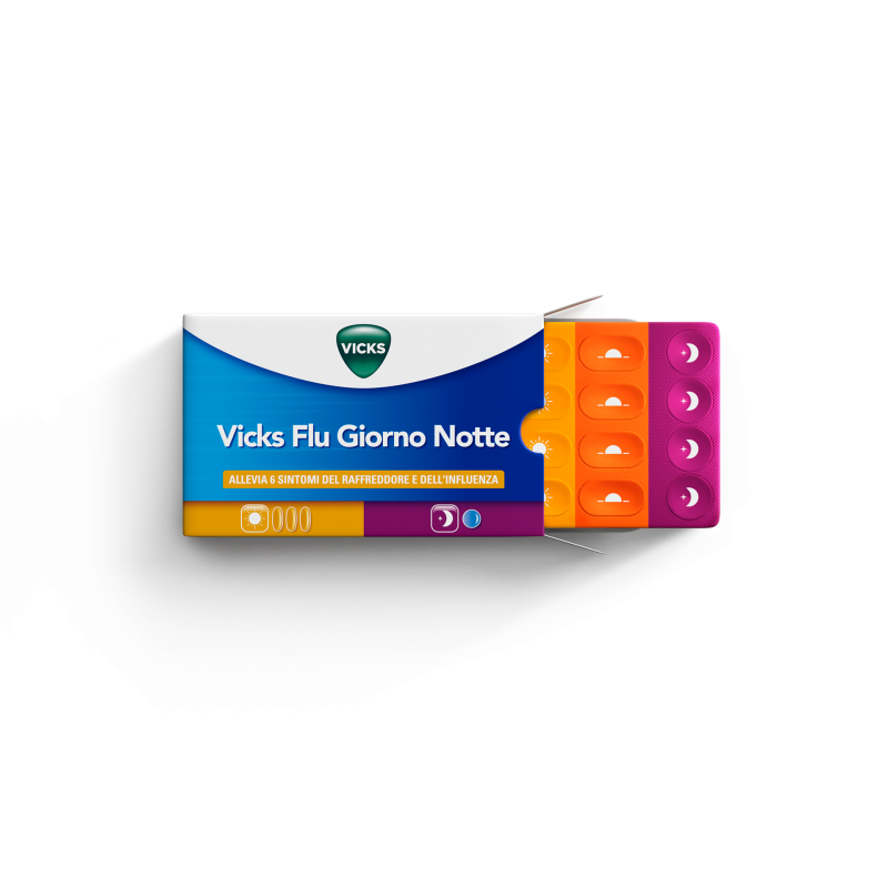 Procter & Gamble - Procter & Gamble Vicks Flu Giorno Notte Compresse Rivestite Con Film Paracetamolo, Pseudoefedrina Cloridrato E Difenidramina Clo
