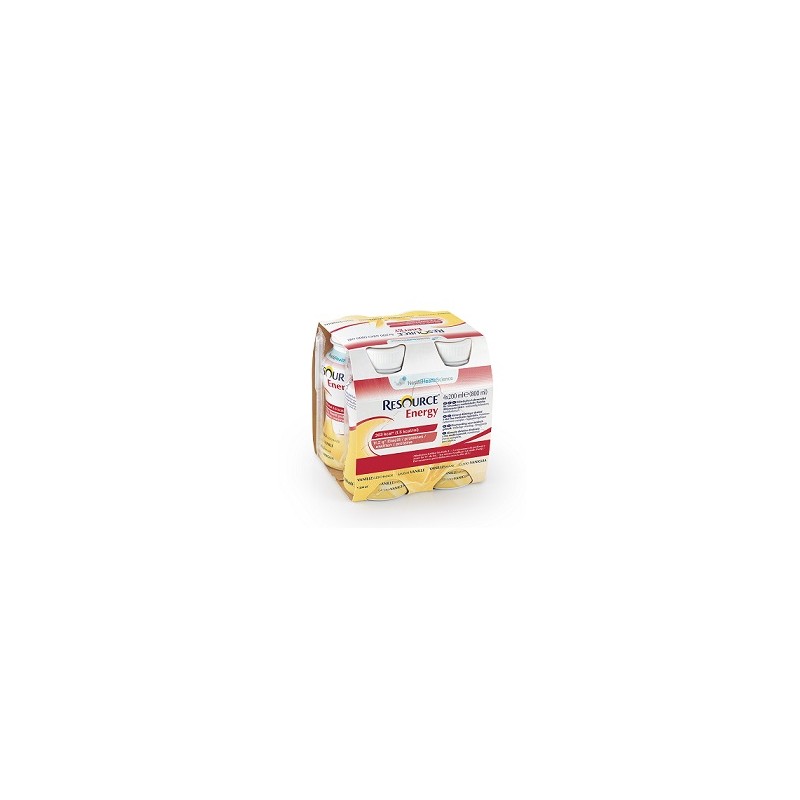 Resource - Nestle' It. Resource Energy Vaniglia 4 Bottiglie 200 Ml Nuovo Packaging
