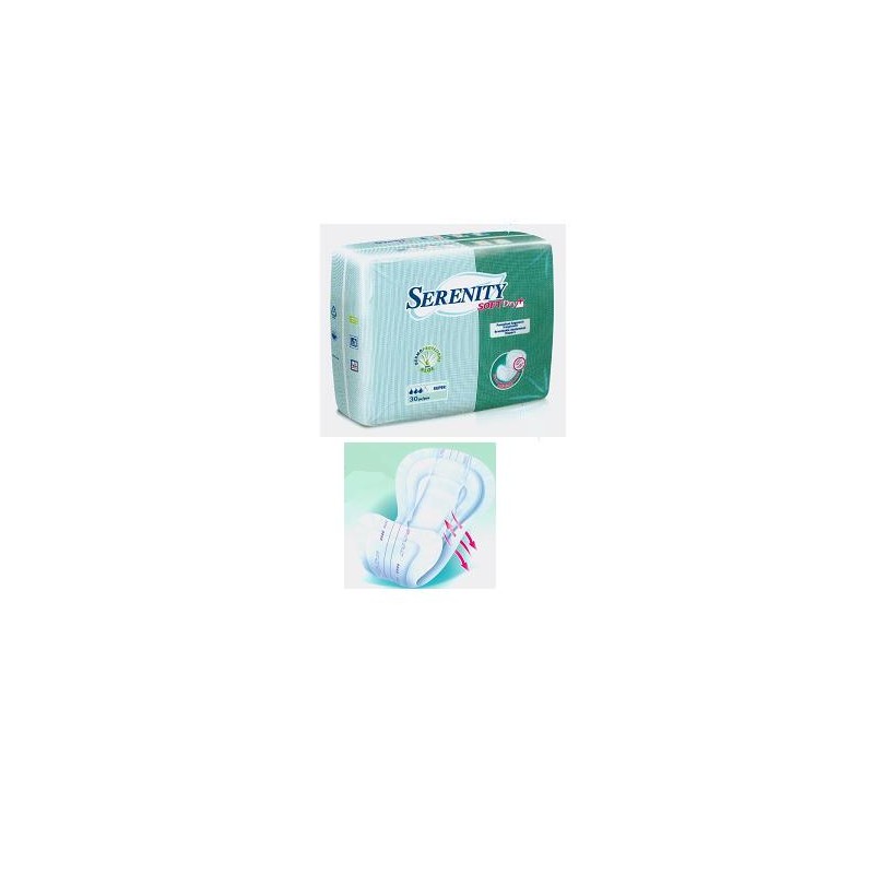 Serenity - Pannolone Per Incontinenza Sagomato Serenity Softdry+ Aloe Maxi 30 Pezzi