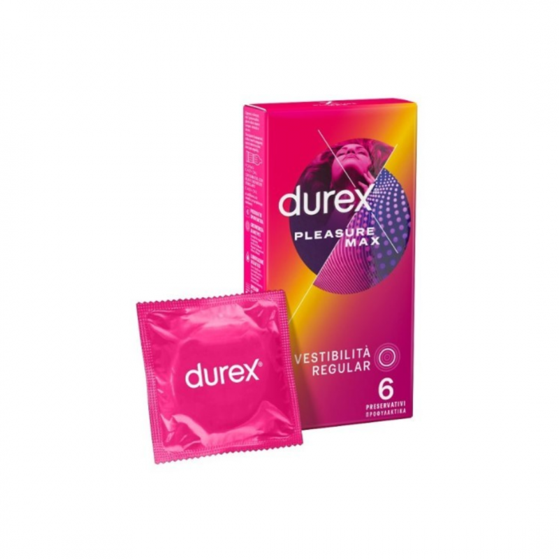 Reckitt Benckiser - Durex Pleasure Max Vestibilità Regular - 6 Pezzi