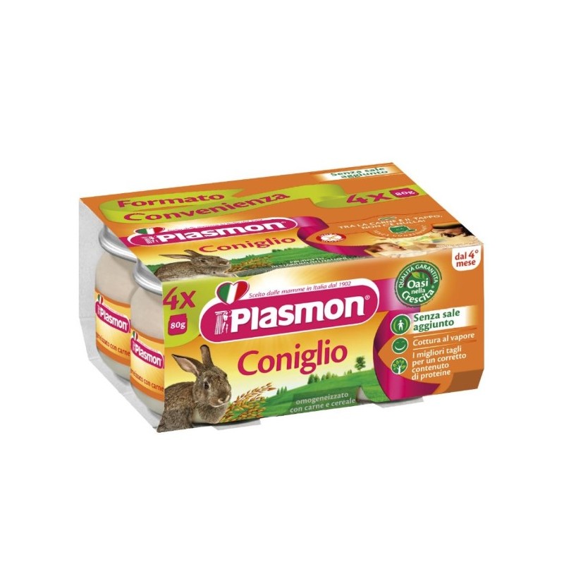 Plasmon - Plasmon Omogeneizzato Coniglio 4 X 80 G