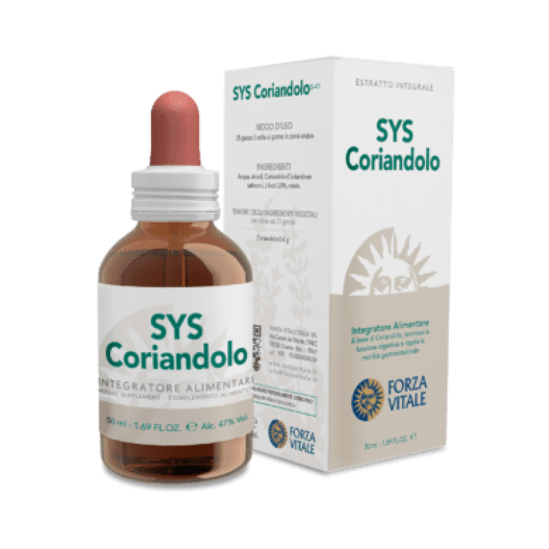 Forza Vitale Italia - Sys Coriandolo Gocce Integratore Per Il Benessere Della Digestione 50 Ml