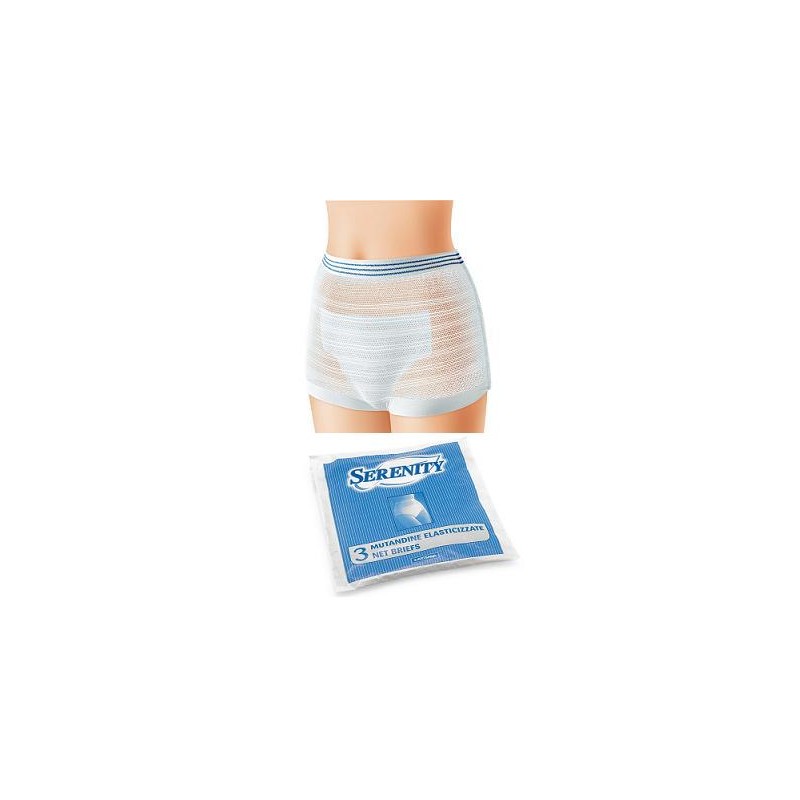 Serenity - Serenity Mutandina Elastica Rettangolare A Rete Xxl 3 Pezzi