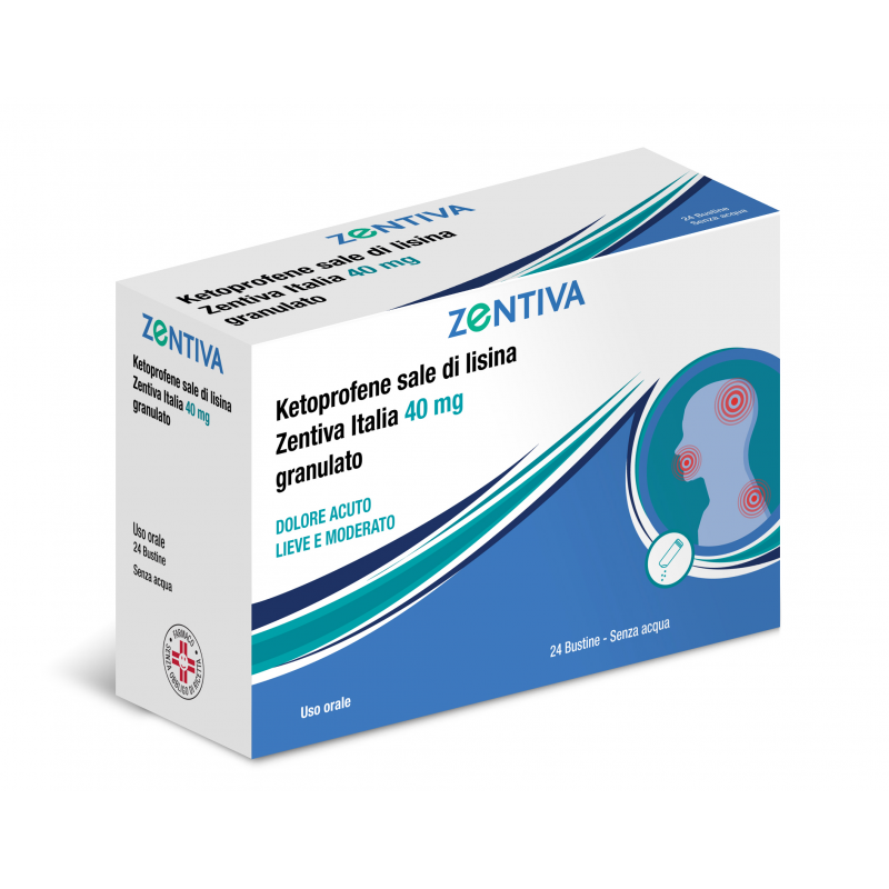 Zentiva - Ketoprofene Sale Di Lisina Zentiva Italia 40 Mg Granulato 24 Bustine