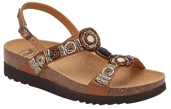Calzatura Bogota' Sandal Satin+Beads+Synthetic W Brown 38