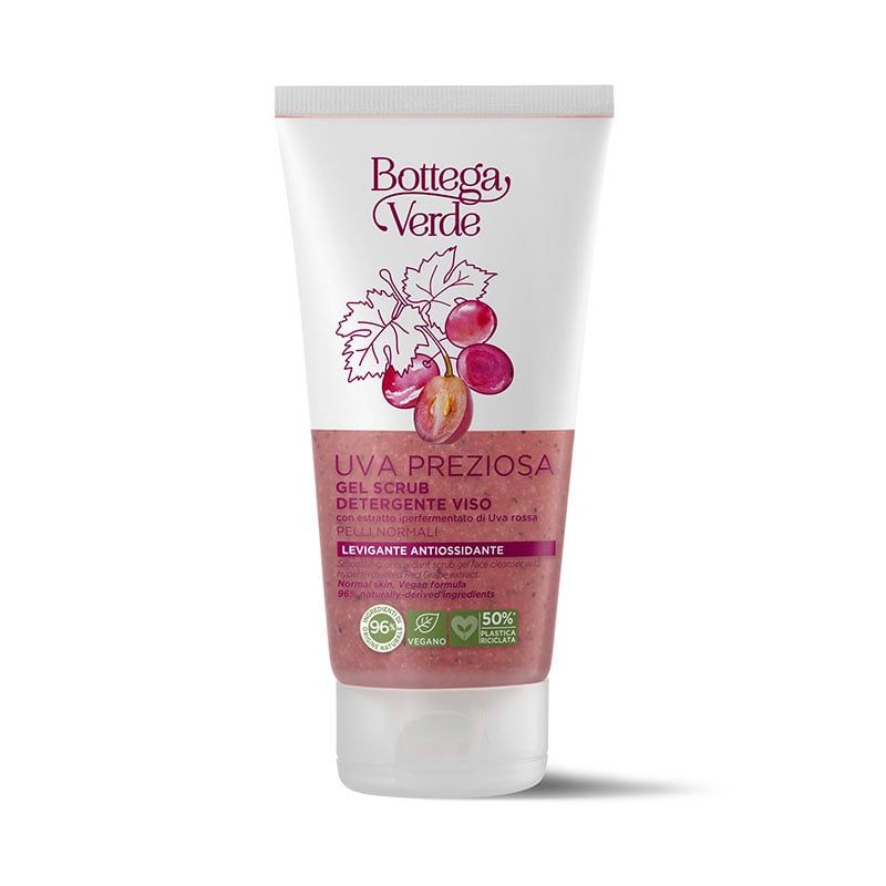 Bottega Verde Uva Preziosa - Gel scrub detergente viso levigante antio