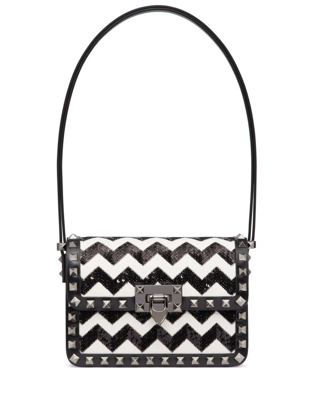 Valentino Garavani Borsa a spalla Rockstud23 - Nero