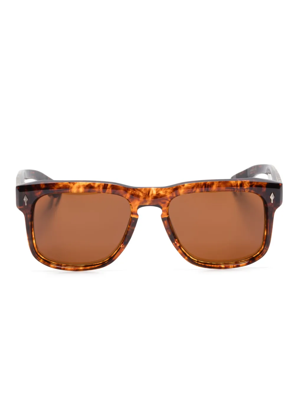 Jacques Marie Mage Occhiali da sole con montatura wayfarer - Marrone