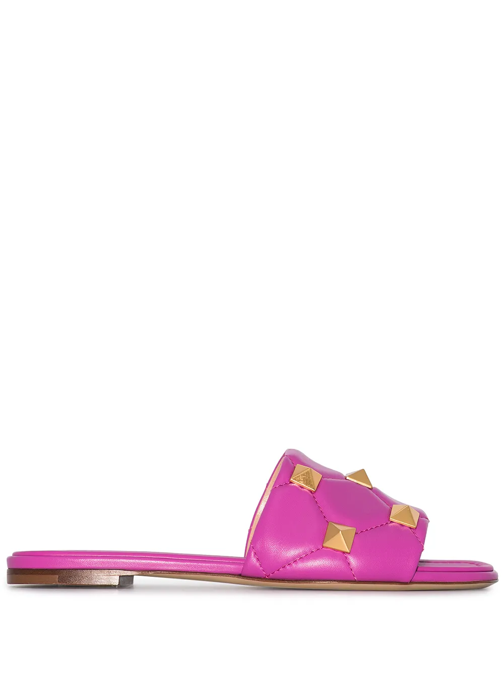 Valentino Garavani Sandali con suola piatta Roman Stud - Rosa