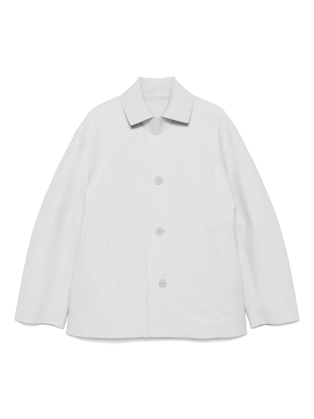 Lacoste logo-patch jacket - Grigio