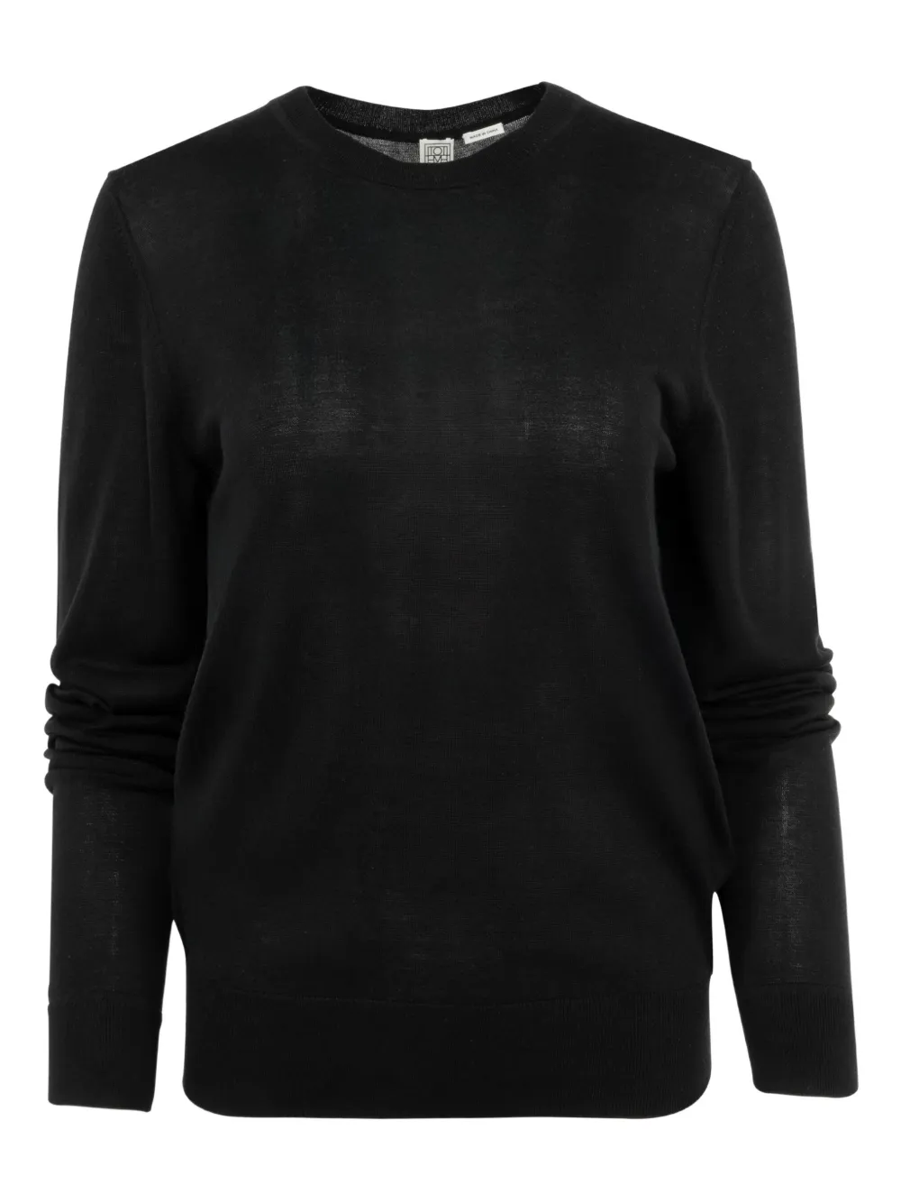 TOTEME crew-neck long-sleeve sweater - Nero