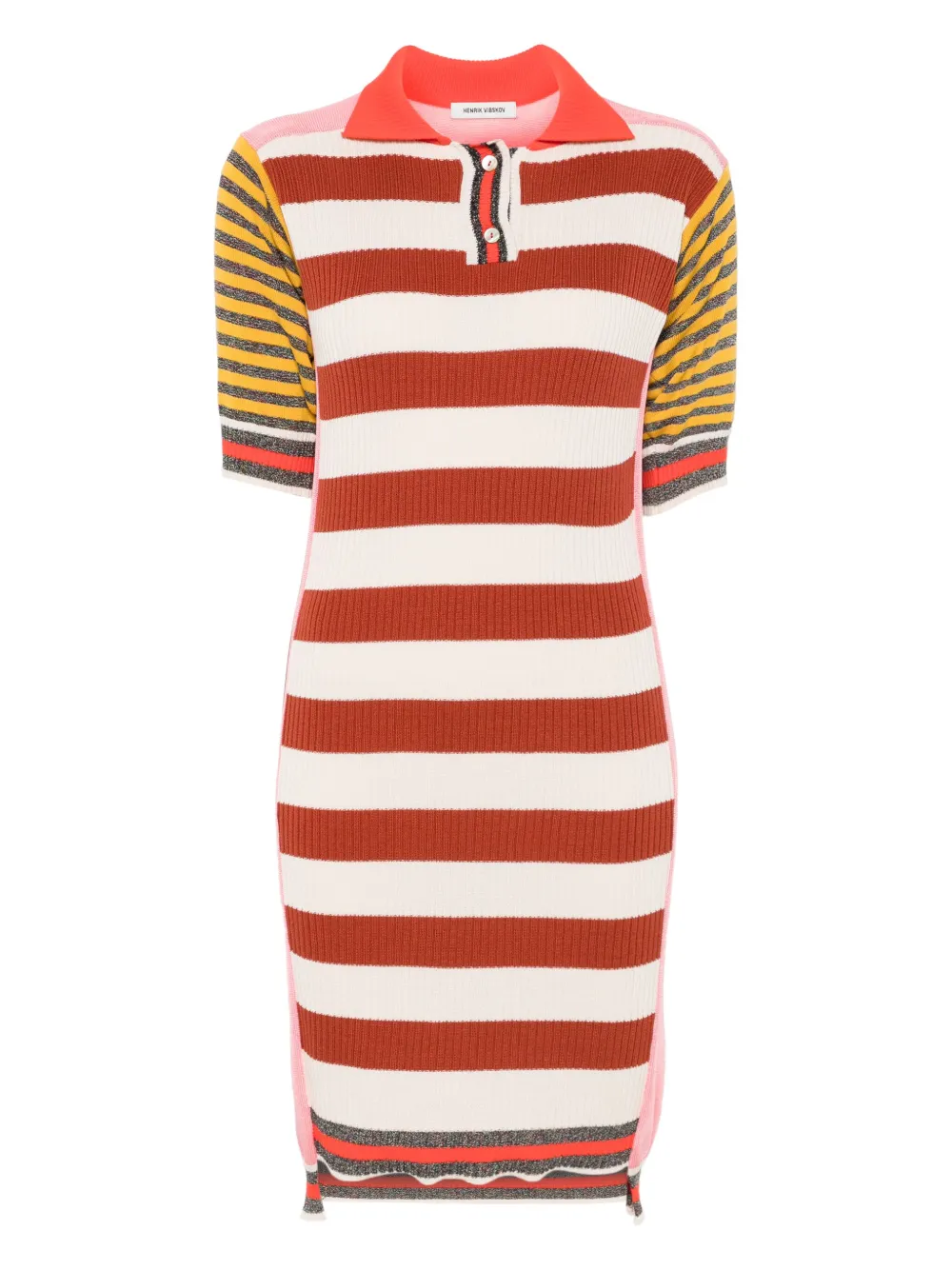 Henrik Vibskov striped polo dress - Rosa