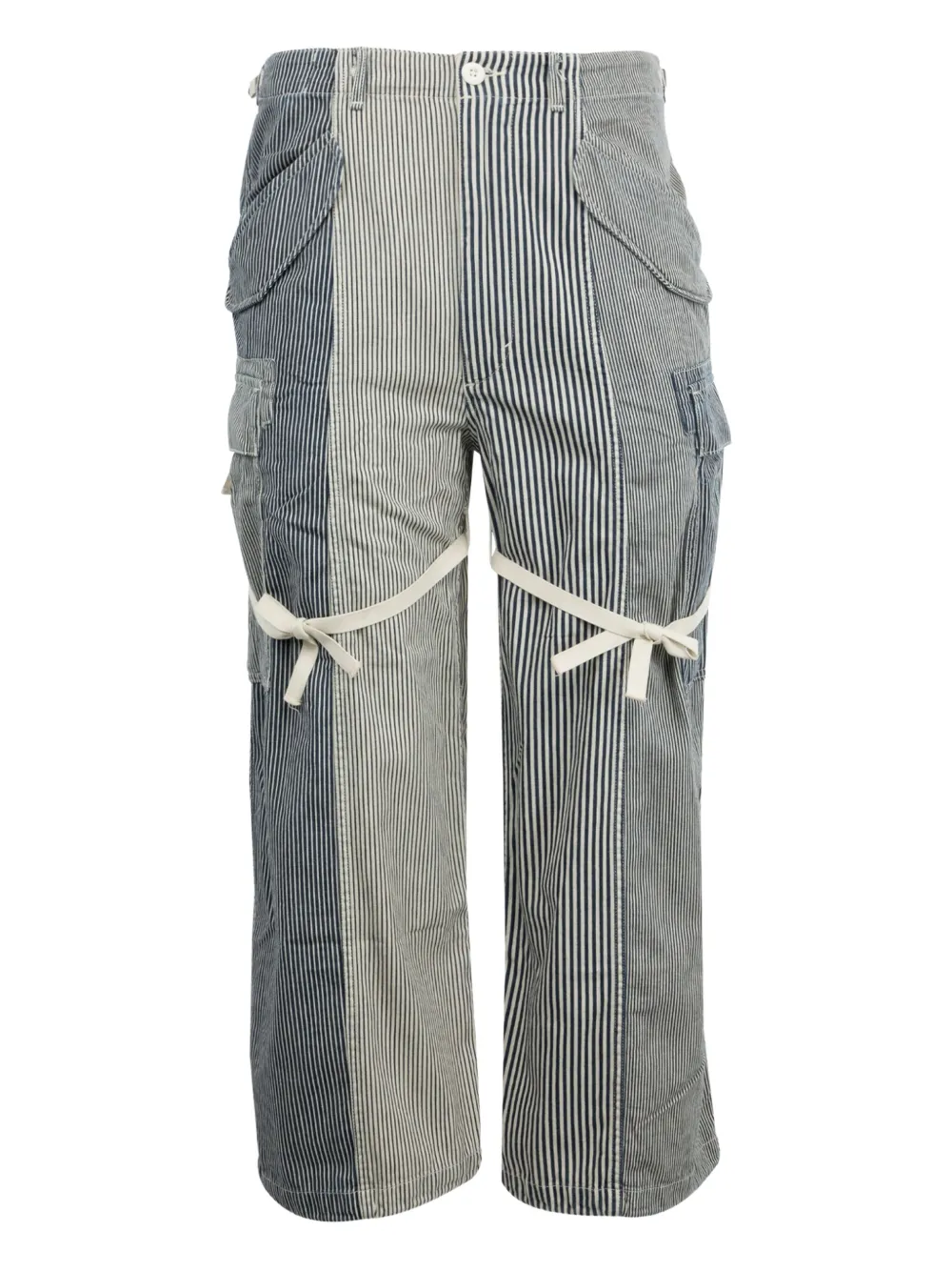 R13 cargo cropped trousers - Blu