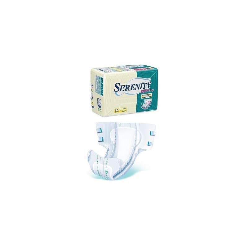 Serenity - Pannolone Per Incontinenza Serenity Softdry Formato Maxi Taglia Medium 15 Pezzi