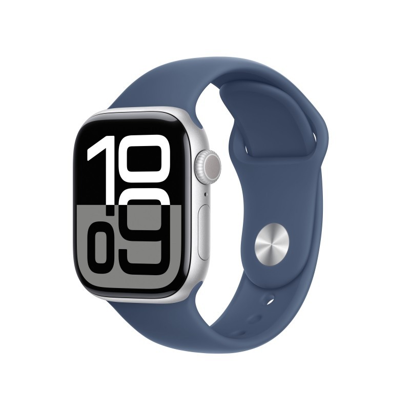 Apple Watch Series 10 Serie 10 GPS 42mm Cassa in Alluminio Color Argento con Den