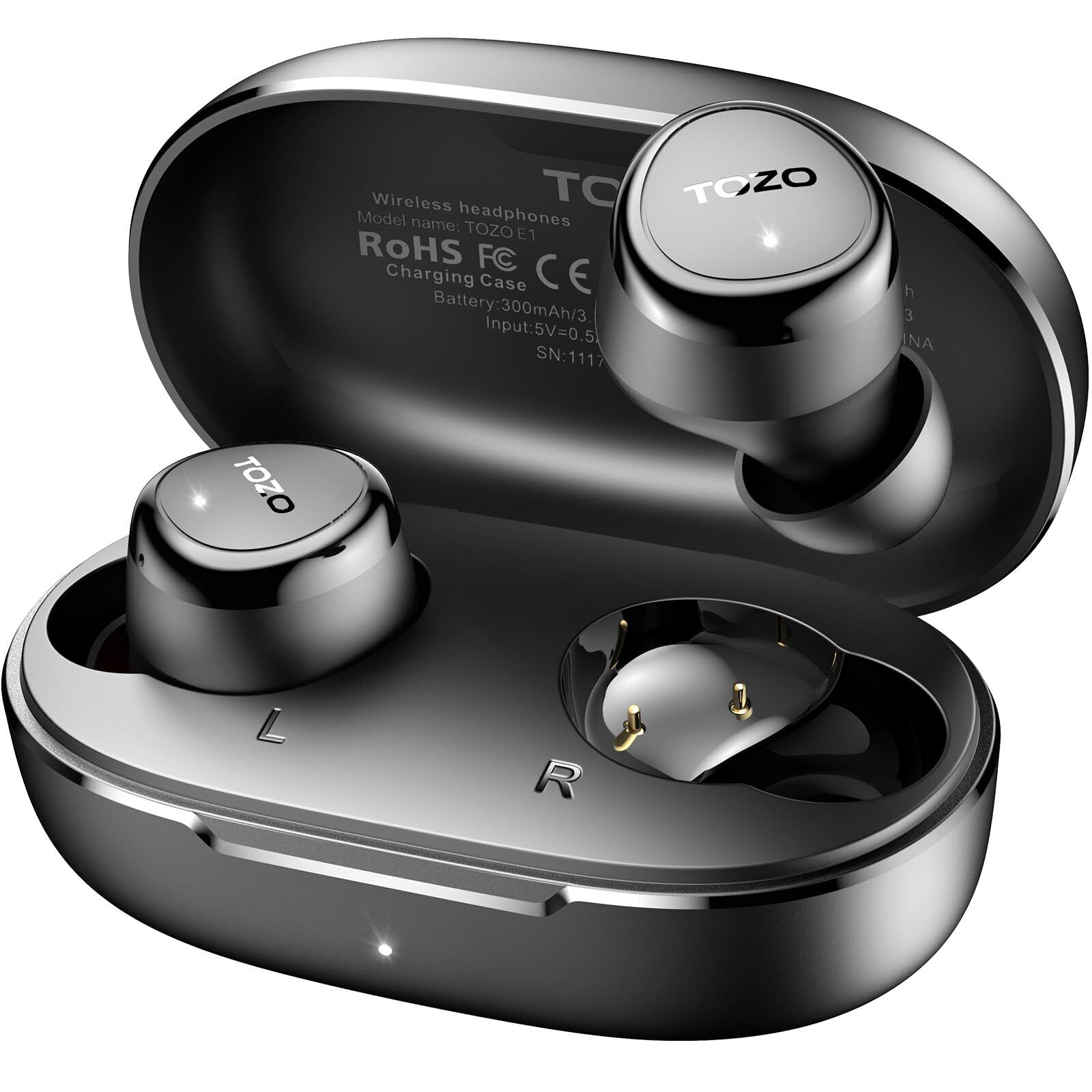 TOZO E1 Cuffie Bluetooth, Auricolari Bluetooth 5.3 ENC Chiamate Ultra-Leggero EQ