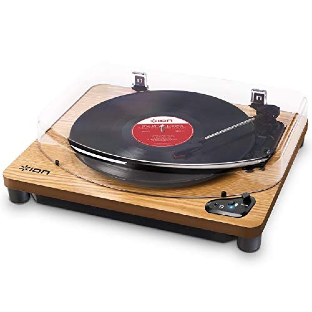ION Audio Air LP Wood - Giradischi Bluetooth a Tre Velocit  con Software di Conv
