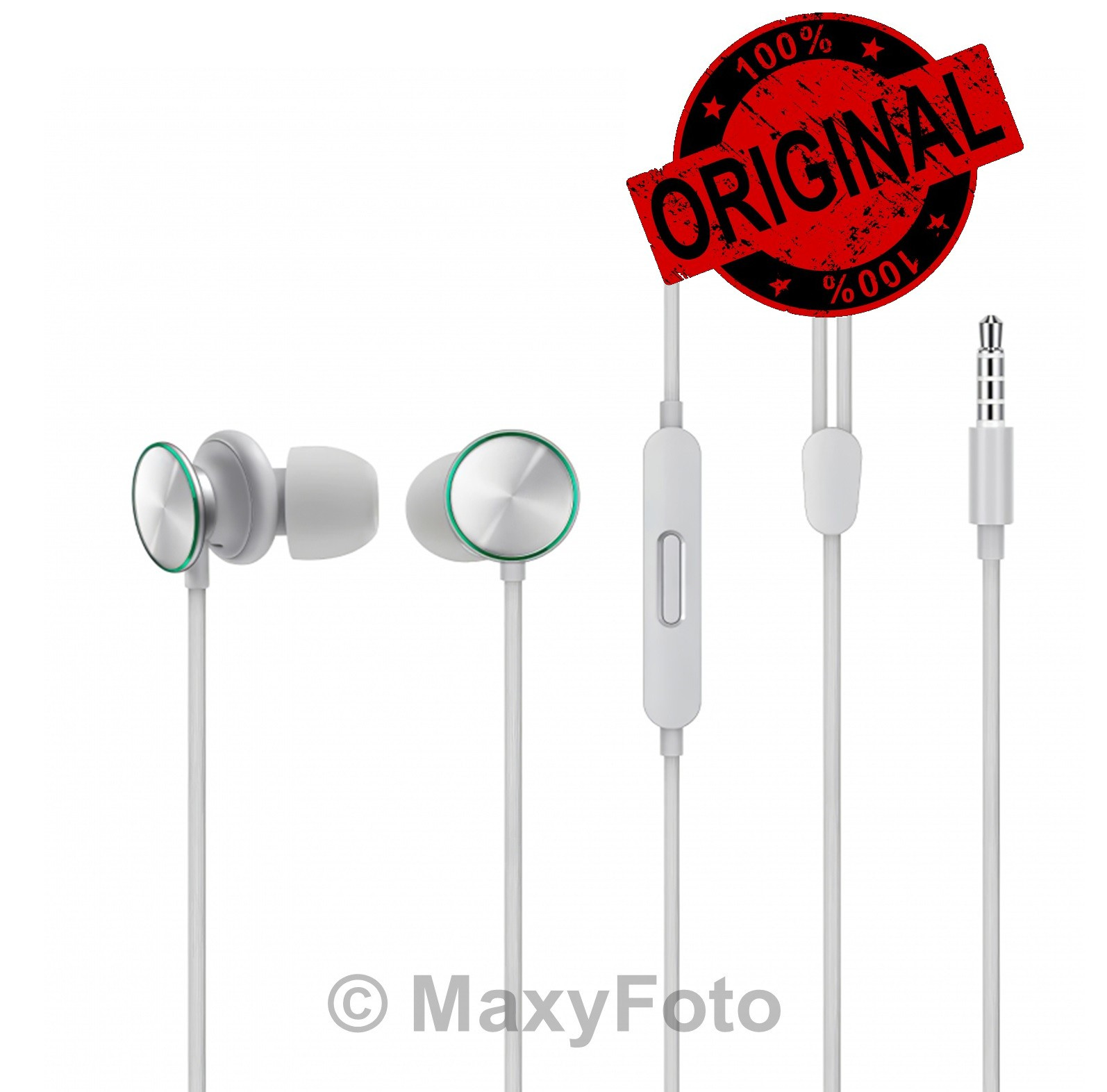 OPPO AURICOLARE STEREO ORIGINALE CUFFIE MICROFONO MH151 IN-EAR GREY 79413EA