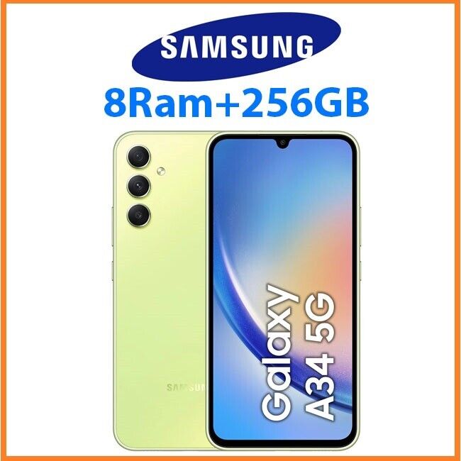 Smartphone Samsung A34 SM-A346B 8+256GB DS 5G AWESOME LIME