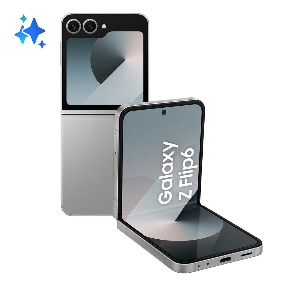 Cellulare SAMSUNG Galaxy Z Flip 6 5G F741 12+256GB Smartphone Pieghevole SILVER