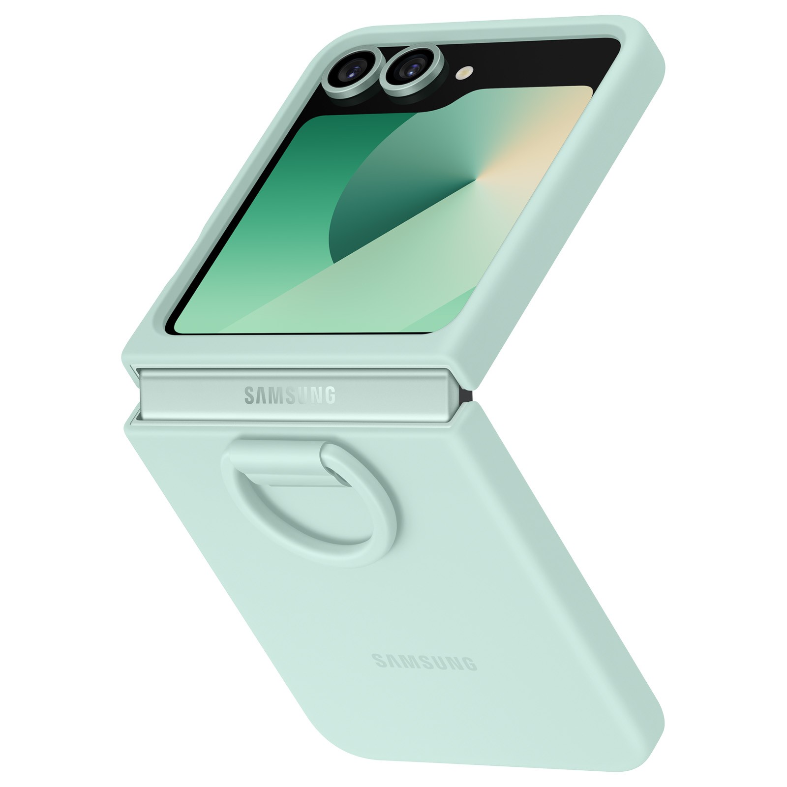 Samsung, Cover originale per Samsung Galaxy Z Flip6 con anello silicone sottile