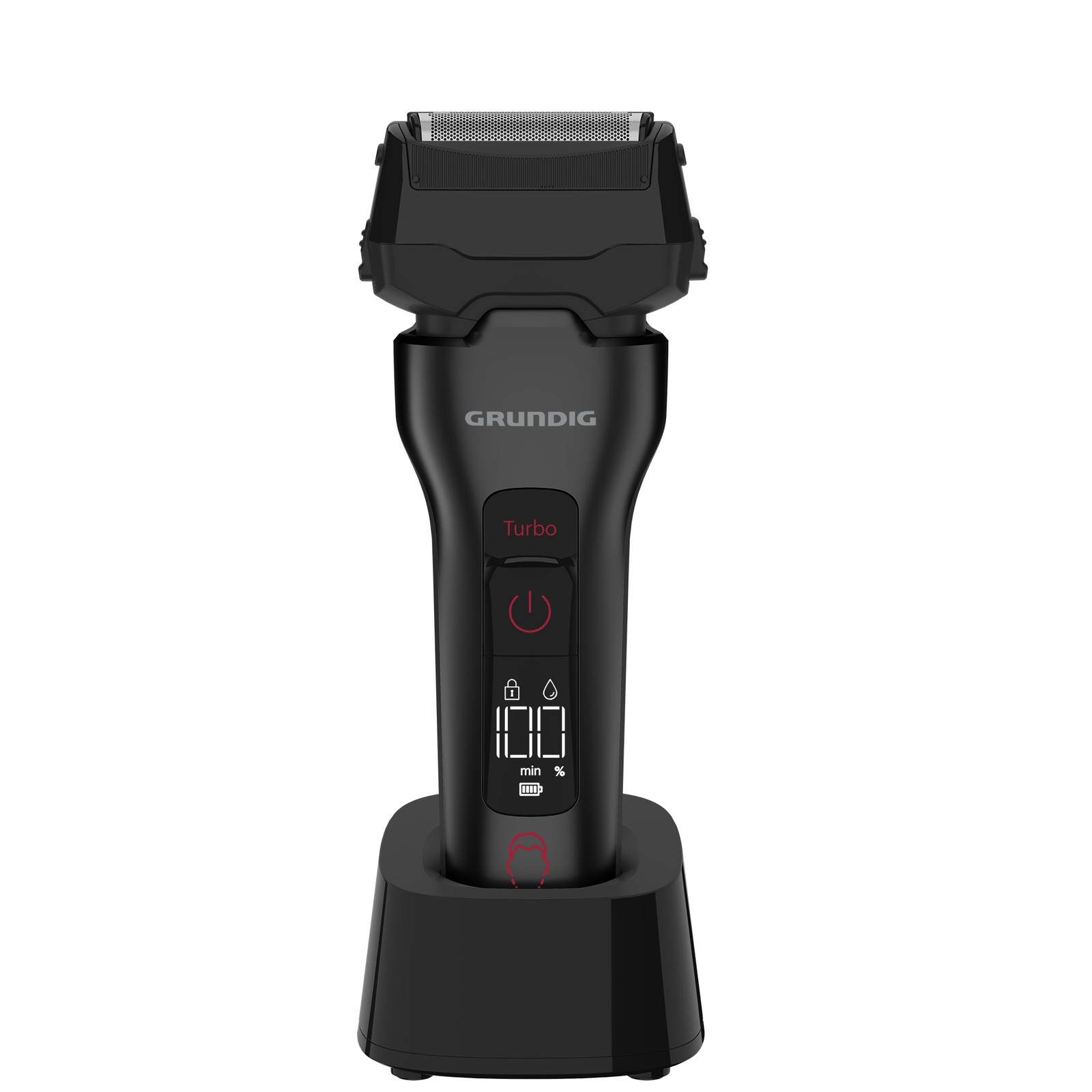 Grundig MS 9330 Rasoio Trimmer Nero, Rosso