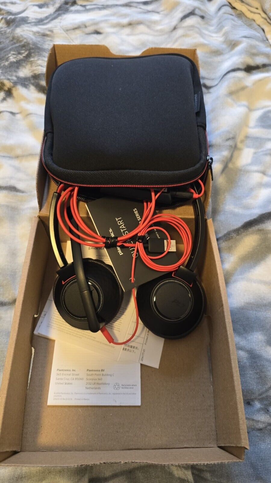 CUFFIE CON MICROFONO PLANTRONICS BLACKWIRE 5220 NUOVE PER PC E PLAYSTATION