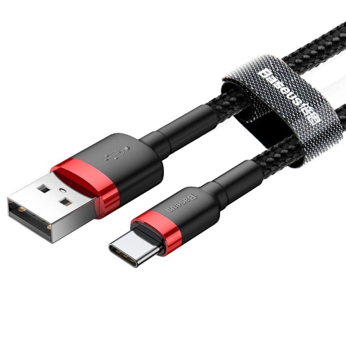BASEUS cavo Cafule Tipo C 3A 0,5M rosso+nero