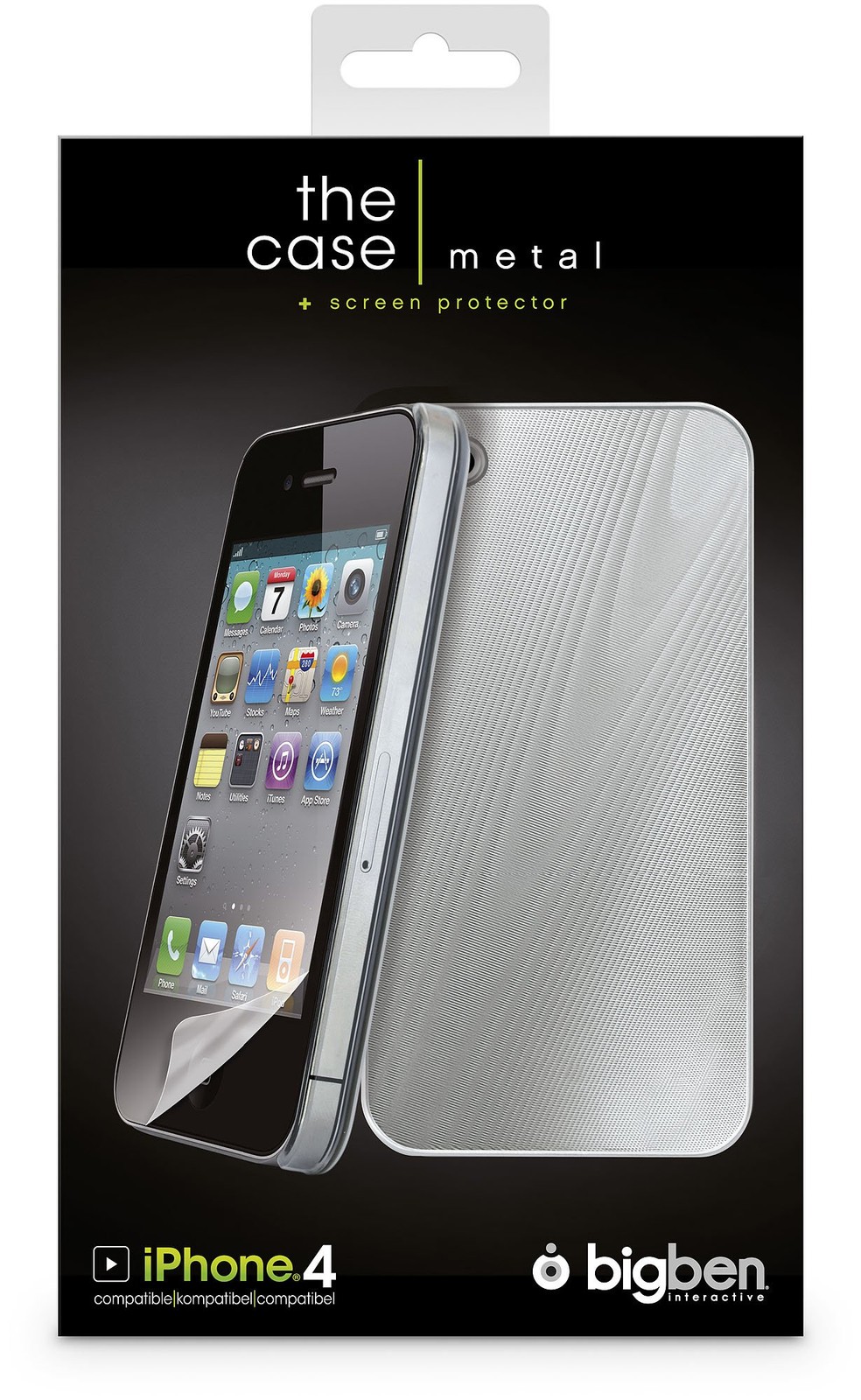 Bigben BB289480 Hard Case for Apple iPhone 4 Wood Grain Effect includes Protecti