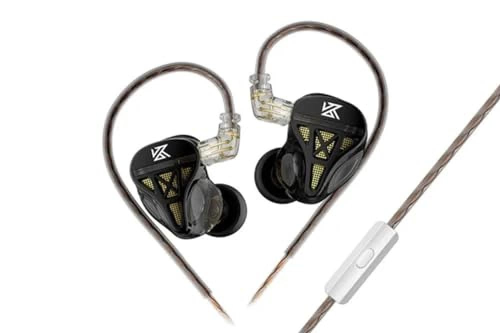 (TG. One Size) KZ DQS Earbuds with microphone - NUOVO