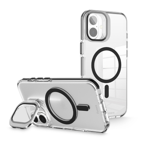 Cover E Custodie Cust. Mag Impact Per Apple Iph 16 Trasp. / Black