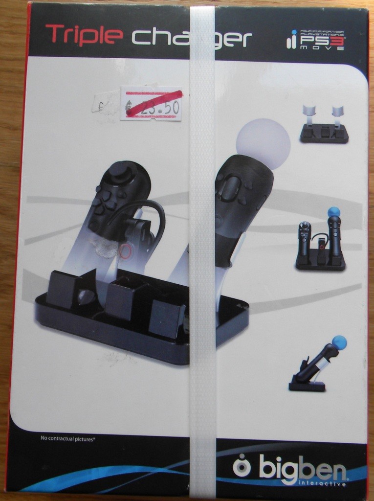 BIGBEN TRIPLE CHARGER SYSTEM PS MOVE PS3 NUOVO SIGILLATO