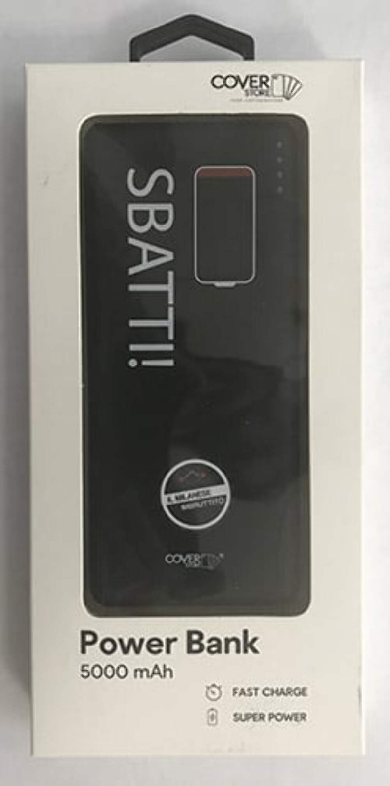 POWER BANK MILANESE IMBRUTTITO SBATTI! 5000MAH ALIMENTATORI/BATTERIE - MOBILE/TA