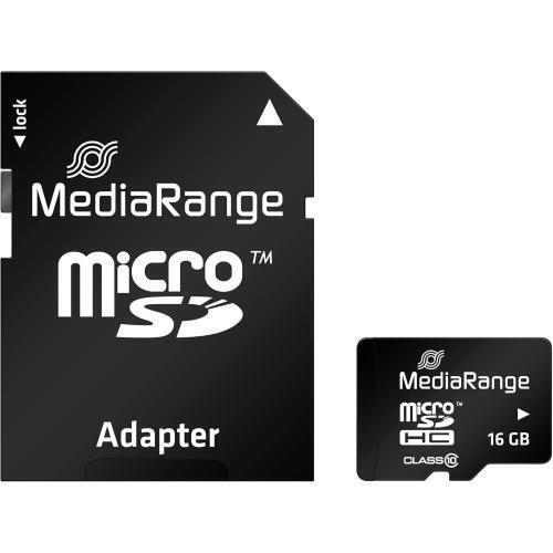 MEDIARANGE MICRO SD HC CLASS 10 16GB WITH ADAPTER SD