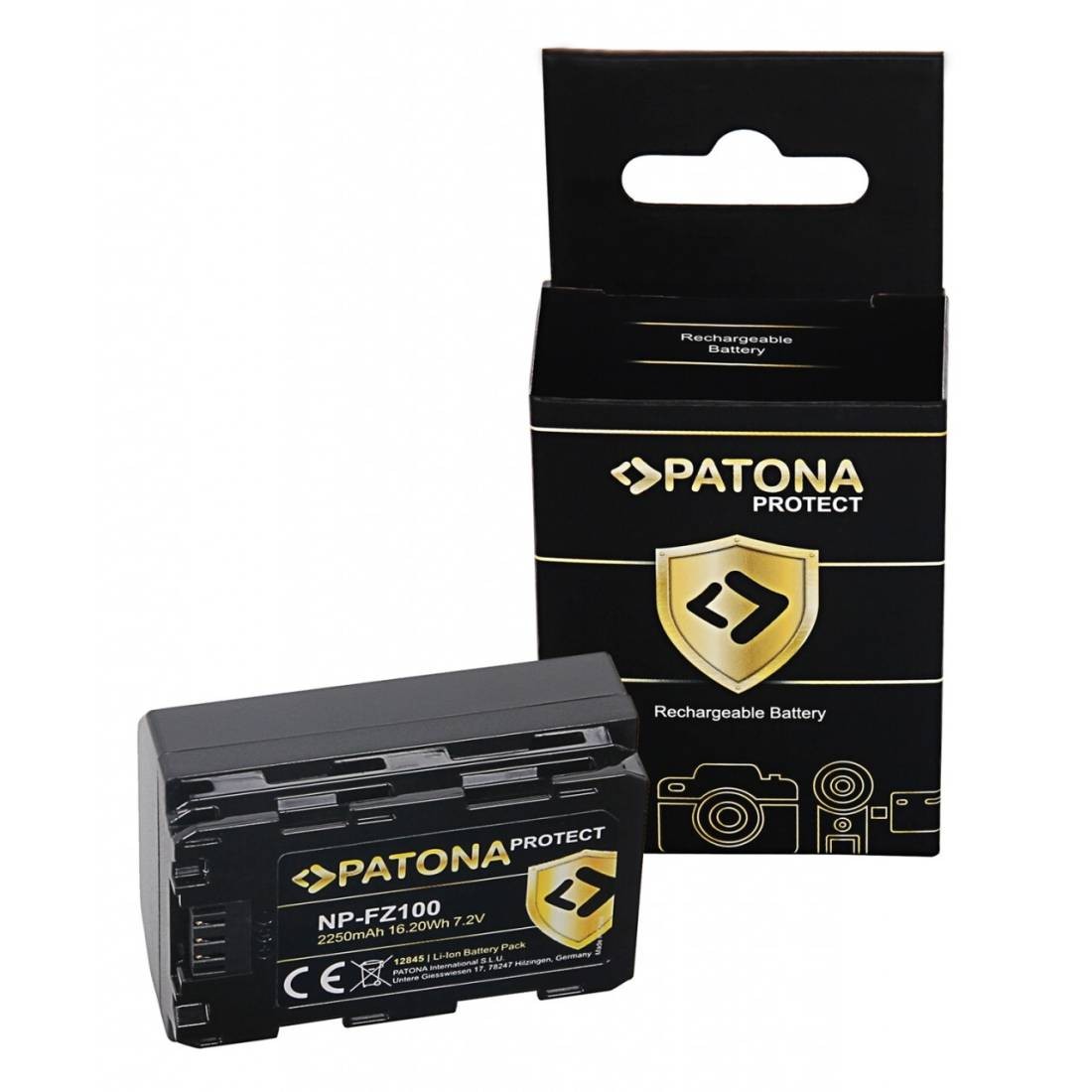 Patona PROTECT BATTERY SONY NP-FZ100 A7 III A7M3 ALPHA 7 III A7 R III A7RM3 ALPH