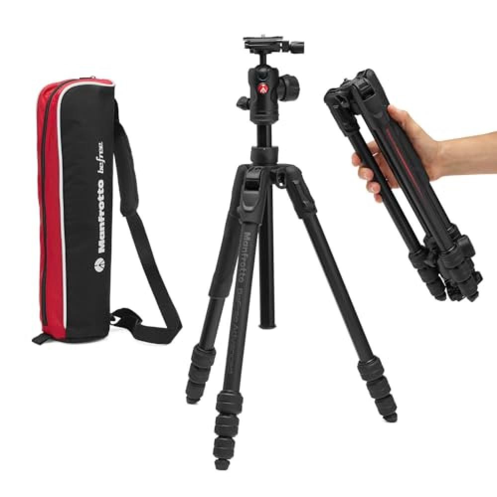 Manfrotto Befree Advanced AS, Camera Tripod, Twist Lock, Compatible with Arca-Sw