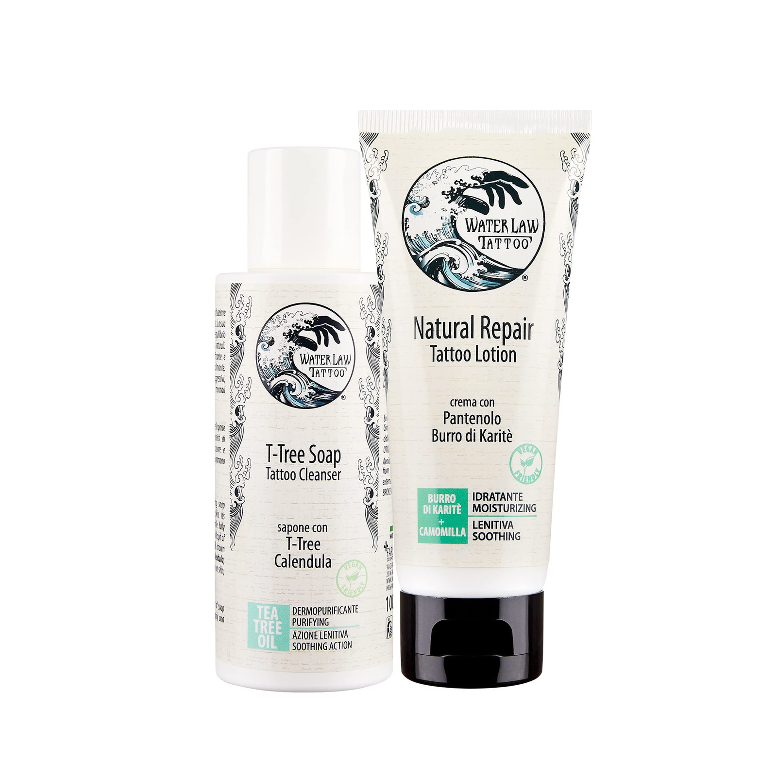 Water Law Tattoo - KIT Natural-Soap - T-Tree Soap 100 ml + Natural Repair (n2d)