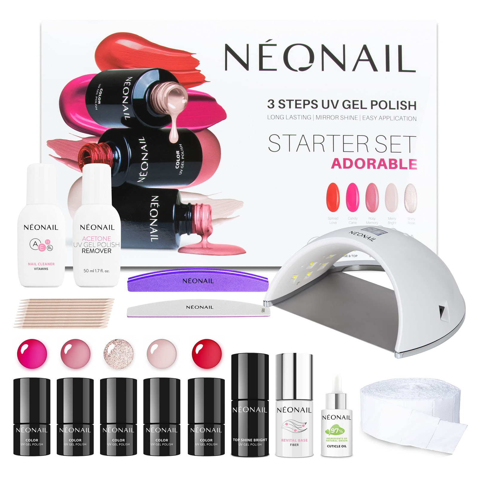 NEONAIL Starter Set Adorable - Smalto Semipermanente Unghie - Kit (D1o)