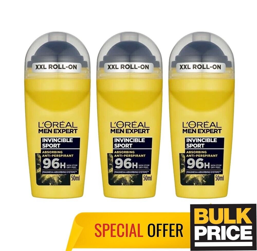 L'Oreal Men Expert Invincible Sport Deodorante 50ml 3-pack Lotto Affare