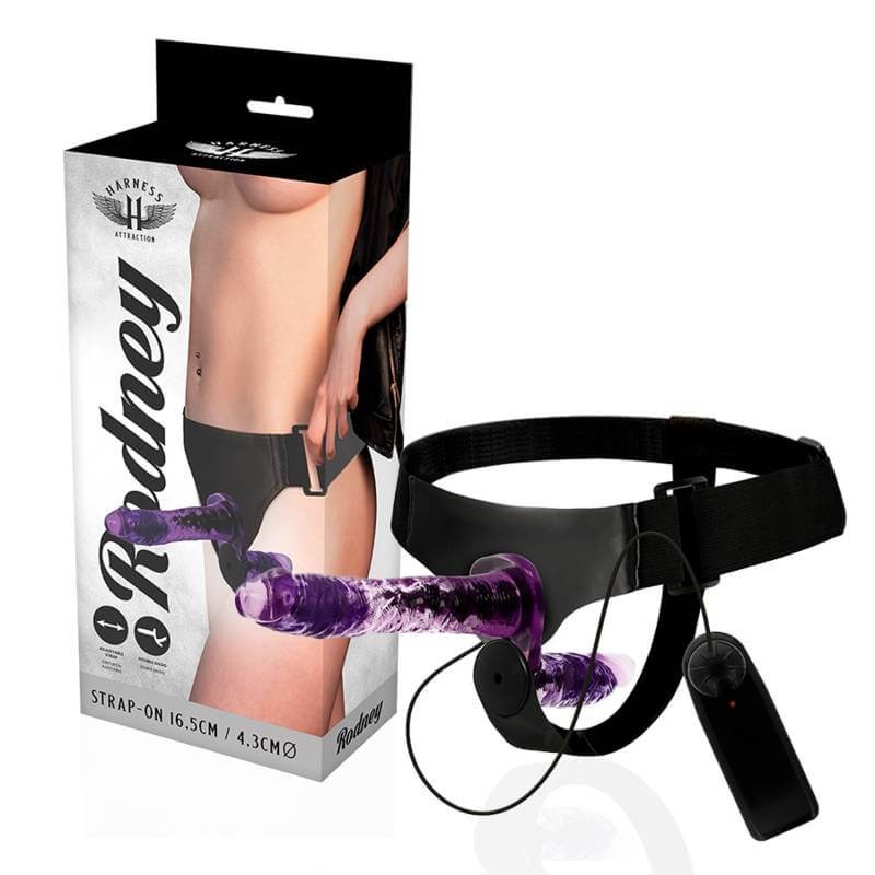 Harness Attraction - Rodney Double Penetraci N Vibrator 18 X 3.5Cm