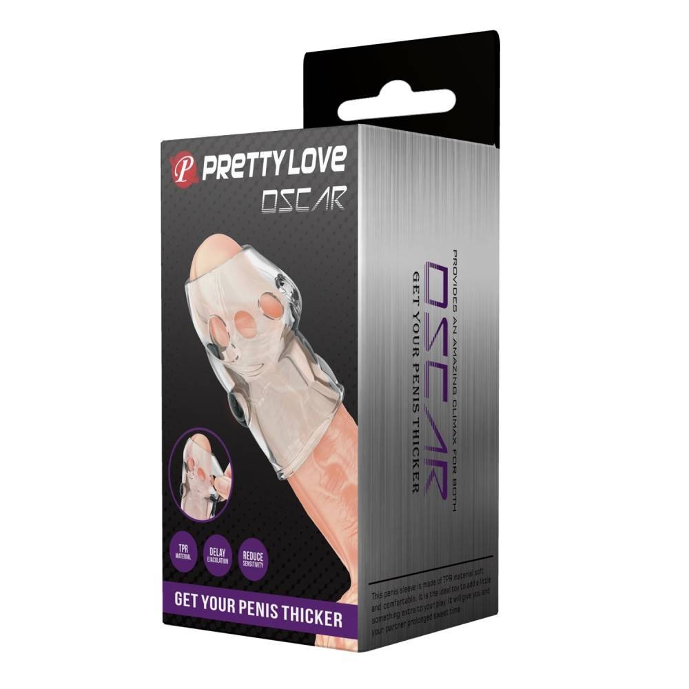 GUAINA TRASPARENTE ELASTICA E MORBIDA INDOSSABILE PER PENE UOMO IN SILICONE TPR