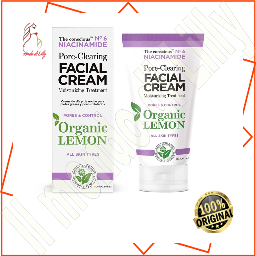 NIACINAMIDE pore-clearing facial cream organic lemon 50 ml